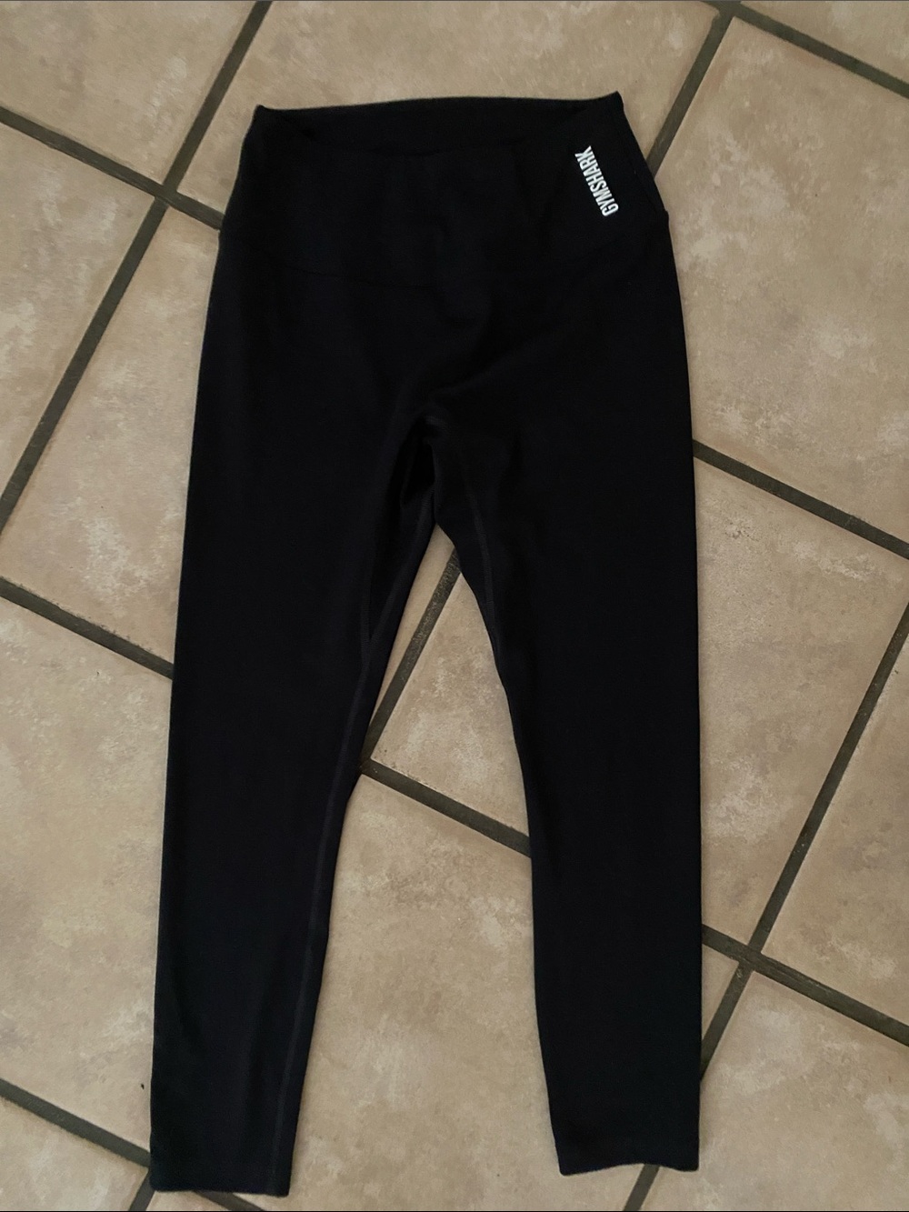Gymshark Black High-Rise Women's Leggings with Logo